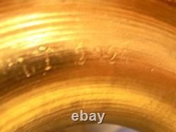 Ancienne Grande Lampe Bouillotte Bronze Doré Abat Jour Tôle Napoléon III