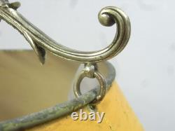 Ancienne Grande Lampe Bouillotte Bronze Doré Abat Jour Tôle Napoléon III