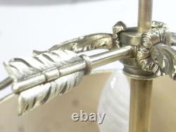 Ancienne Grande Lampe Bouillotte Bronze Doré Abat Jour Tôle Napoléon III
