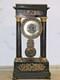 Ancienne Grande Pendule Portique Colones Napoleon Iii Bois Chene Bronze