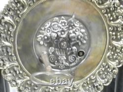 Ancienne Grande Pendule Portique Colones Napoleon III Bois Chene Bronze