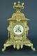 Ancienne Grande Pendule En Bronze Lions Sphinge Japy Napoleon 3 Antique Clock