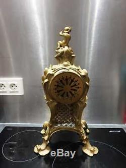 Ancienne Horloge, Pendule, Bronze Dore, Cartel, Xixeme, Angelot, Putti, Napoleon III