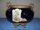 Ancienne Jardiniere Bleu Napoleon Iii Choisy Le Roy Cerclage Et Pied Bronze