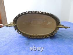 Ancienne Jardiniere Bleu Napoleon III Choisy Le Roy Cerclage Et Pied Bronze
