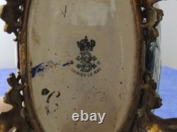 Ancienne Jardiniere Bleu Napoleon III Choisy Le Roy Cerclage Et Pied Bronze