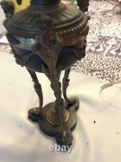 Ancienne Lampe Napoléon III Pied en Bronze électrifié Empire Epoque Artésienne