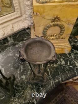 Ancienne Paire D'athenienne En Bronze