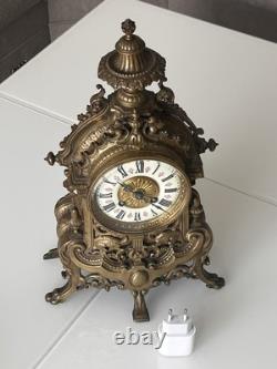 Ancienne Pendule En Bronze Tête de lion Napoléon III