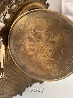 Ancienne Pendule En Bronze Tête de lion Napoléon III