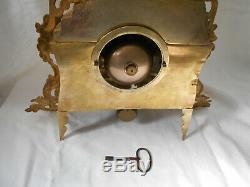 Ancienne Pendule Horloge Bronze Doré Empire Napoléon III / Pendulum Clock