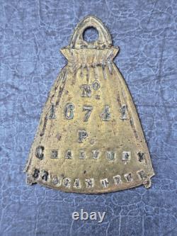 Ancienne Plaque De Metier P. Chalumet Brocanteur No 16741 2/4