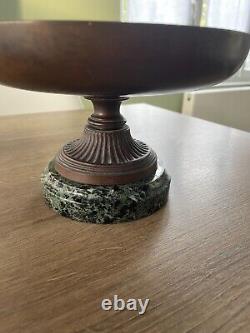 Ancienne coupe en bronze et marbre Napoléon III
