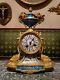 Ancienne Horloge En Bronze Et Porcelaine De Sèvres Napoléon Iii