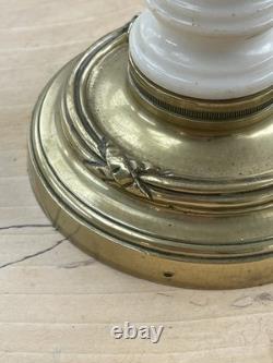 Ancienne paire chandeliers bougeoirs en bronze et marbre XIX siècle Napoléon III
