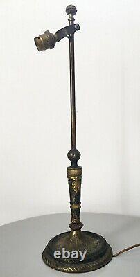 Ancienne rare lampe XIXeme en bronze doré et noirci Napoléon III