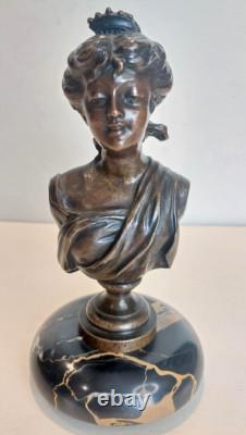 Anonyme Bronze Buste De Femme A L Antique Lady Napoleon III Victorian