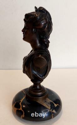 Anonyme Bronze Buste De Femme A L Antique Lady Napoleon III Victorian