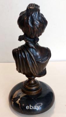 Anonyme Bronze Buste De Femme A L Antique Lady Napoleon III Victorian