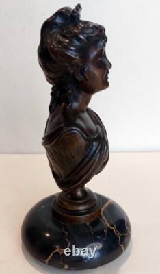 Anonyme Bronze Buste De Femme A L Antique Lady Napoleon III Victorian