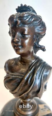 Anonyme Bronze Buste De Femme A L Antique Lady Napoleon III Victorian