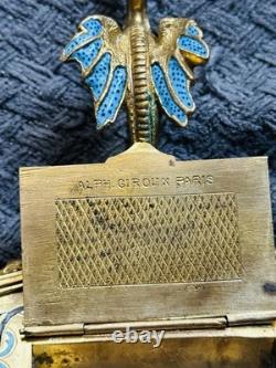 Antique 19thC Champleve Enamel Bronze Alphonse Giroux Bougeoir