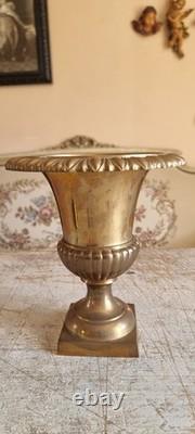 Antique French brass/bronze Medici Vase 19th Century Patina