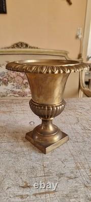 Antique French brass/bronze Medici Vase 19th Century Patina