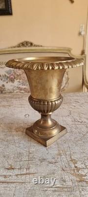Antique French brass/bronze Medici Vase 19th Century Patina