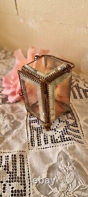 Antique Napoleon III French box- antique jewelery box/chest-tufted silk