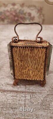 Antique Napoleon III French box- antique jewelery box/chest-tufted silk box
