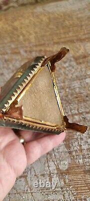 Antique brass jewelry box in extremely rare shape, A treasure of the Napoleon III