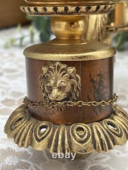 Applique Murale Ancienne en Bronze Doré Style Empire / Napoléon III 2 bras