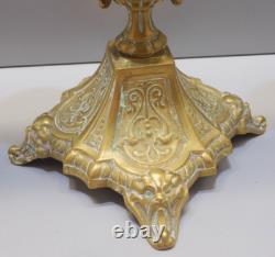 -BELLE & ANCIENNE PAIRE de BOUGEOIRS BRONZE NAPOLEON III à 3 FEUX déco D