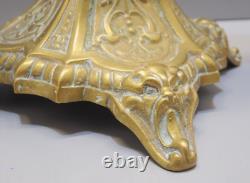 -BELLE & ANCIENNE PAIRE de BOUGEOIRS BRONZE NAPOLEON III à 3 FEUX déco D