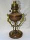 -belle Lampe A Petrole Napoleon Iii Niii En Cuivre Et Bronze Verre Ancien D