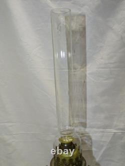 -BELLE LAMPE A PETROLE NAPOLEON III NIII EN CUIVRE et BRONZE VERRE ANCIEN D