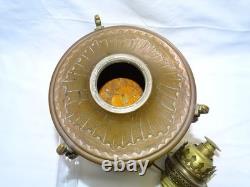-BELLE LAMPE A PETROLE NAPOLEON III NIII EN CUIVRE et BRONZE VERRE ANCIEN D