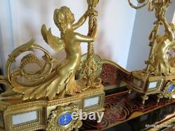 BEURDELEY Paire de Candelabres en Bronze époque Napoléon III 53 cm parfait état