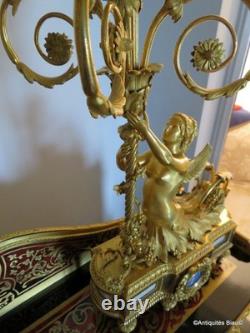 BEURDELEY Paire de Candelabres en Bronze époque Napoléon III 53 cm parfait état