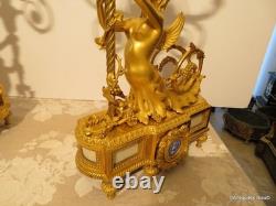 BEURDELEY Paire de Candelabres en Bronze époque Napoléon III 53 cm parfait état