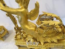 BEURDELEY Paire de Candelabres en Bronze époque Napoléon III 53 cm parfait état