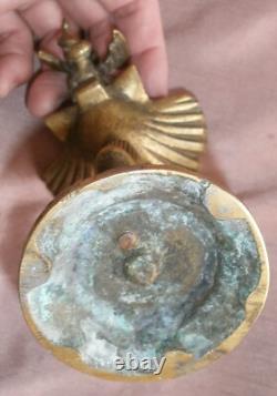 Baguier Napoléon III bronze Sphinge coiffe pharaon Coquille St Jacques & Dragon