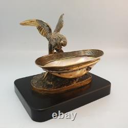 Baguier Porte-montres Coquillage& Bronze en forme de perruche XIXe Napoleon III