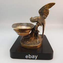 Baguier Porte-montres Coquillage& Bronze en forme de perruche XIXe Napoleon III