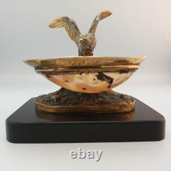 Baguier Porte-montres Coquillage& Bronze en forme de perruche XIXe Napoleon III