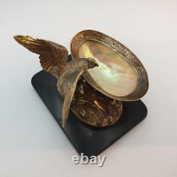 Baguier Porte-montres Coquillage& Bronze en forme de perruche XIXe Napoleon III