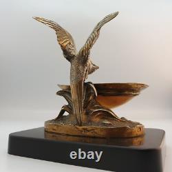 Baguier Porte-montres Coquillage& Bronze en forme de perruche XIXe Napoleon III