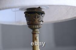 Barbedienne-cahieux Pied De Lampe En Bronze Aux Tetes De Lionnes Napoleon III