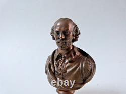 Barbedienne sceau cachet buste de Shakespeare en bronze